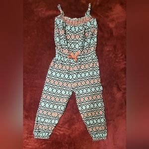 🔥🔥HP🔥🔥6-6-23🔥🔥NWOT KIDS GIRLS LITTLE LASS ROMPER WHITE PRINT SIZE 4T